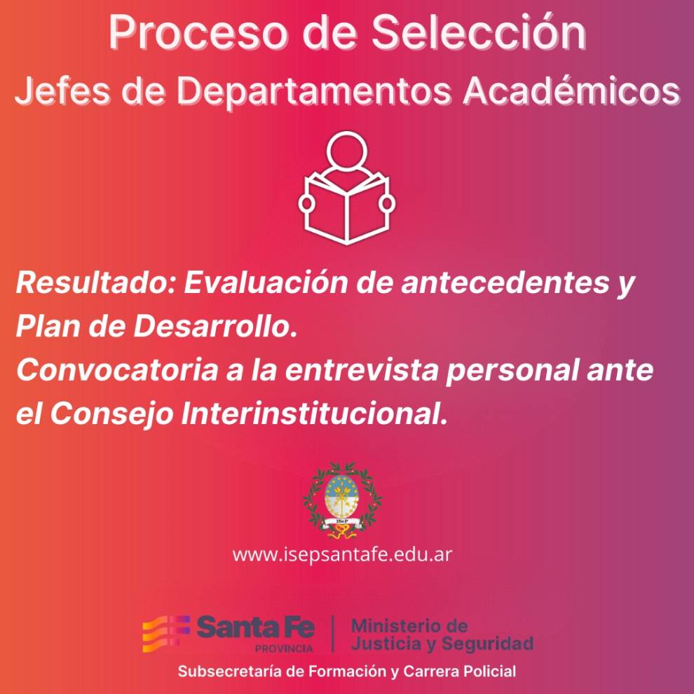 Proceso de Selección de Jefes de departamentos académicos